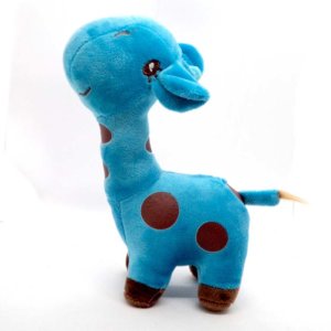 Hunde Pl&uuml;schspielzeug Giraffe  Blau